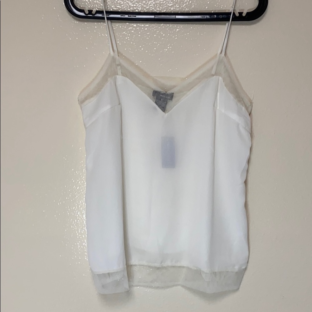 NWT WET SEAL cami with mesh inserts S